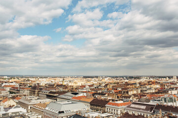 Fototapeta na wymiar Aerial view on the Budapest city, Hungary