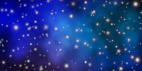 Light Blue, Red vector background with small and big stars. Blur decorative design in simple style with stars. Design for your business promotion.