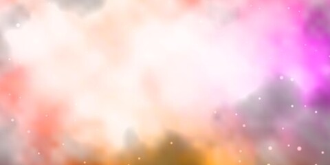 Light Pink, Yellow vector background with colorful stars. Colorful illustration in abstract style with gradient stars. Pattern for wrapping gifts.