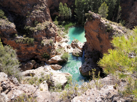 Las Chorreras del Cabriel near End&iacute;ganos, in the province of Cuenca. Castilla la Mancha. Spain