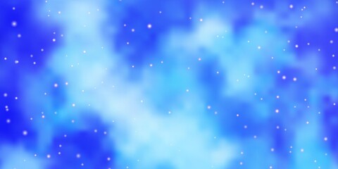 Fototapeta premium Light BLUE vector pattern with abstract stars. Decorative illustration with stars on abstract template. Design for your business promotion.