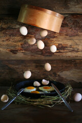 Springende Eier mit Glasur