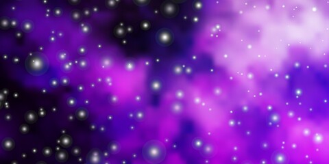 Light Purple vector background with colorful stars. Colorful illustration in abstract style with gradient stars. Pattern for websites, landing pages.