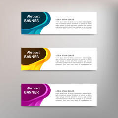 Vector illustration colorful abstract design banner template