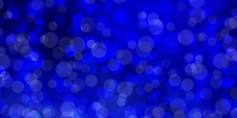 Light BLUE vector background with spots. Colorful illustration with gradient dots in nature style. Pattern for business ads.