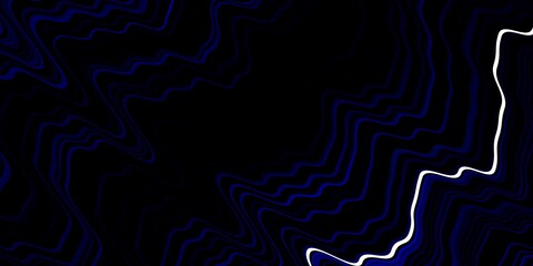Dark BLUE vector texture with circular arc. Colorful illustration in abstract style with bent lines. Pattern for websites, landing pages.