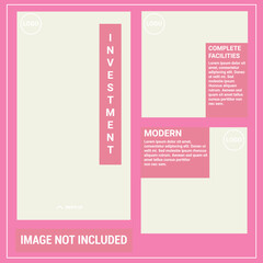Fototapeta premium A simple Instagram social media template ready to use