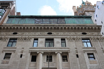 Obraz premium building, architecture, skyscraper, city, office, urban, sky, business, downtown, tower, tall, high, buildings, construction, window, glass, blue, san francisco, apartment, old, windows, exterior, str