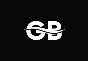 Initial Monogram Letter GB Logo Design Vector Template. GB Letter Logo Design  - obrazy, fototapety, plakaty