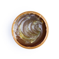 Grease oil antiwear for automotive part ball bearing in container isolated on white background photo object design