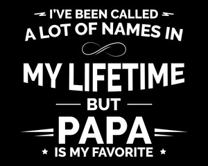 But Papa is My Favorite / Beautiful Text Tshirt Design Poster Vector Illustration Art
