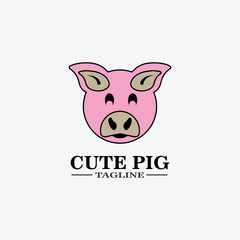 Cartoon pig Design illustration