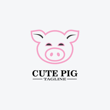 Cartoon pig Design illustration