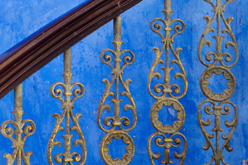 detail of a iron stair in The Blue Mansion in George Town, Penang