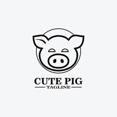 Cartoon pig Design illustration