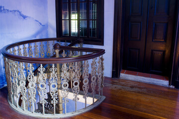 detail of a iron stair in The Blue Mansion in George Town, Penang