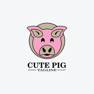Cartoon pig Design illustration