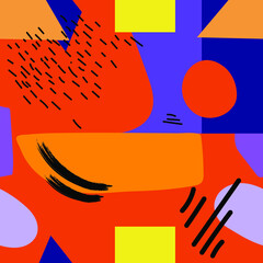 Abstract contemporary seamless patterns. Modern illustration in vector.	
