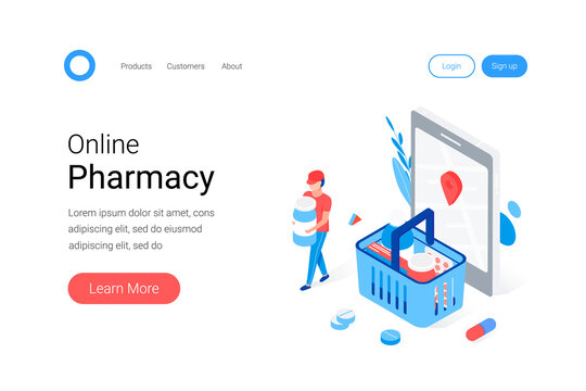 Modern pharmacy and drugstore concept