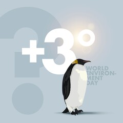 World Enviroment Day. Global warming. The end of the world is coming. The world is alarming. Humanity, danger, responsibility, climates ... Desert, hot, thirst. The life of polar bears is in danger.