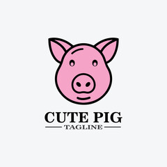 Cartoon pig Design illustration