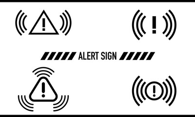 Vector illustration assortment of Alert signs
