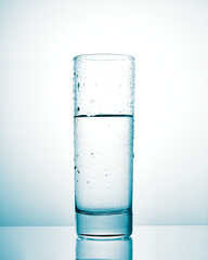 glass of water with ice, a glass of cold water, fresh water  