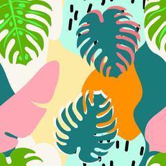 Abstract contemporary seamless patterns. Modern illustration in vector.	