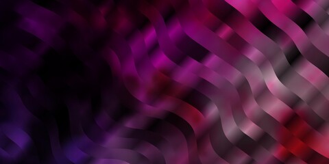Dark Purple, Pink vector texture with wry lines. Bright sample with colorful bent lines, shapes. Template for cellphones.