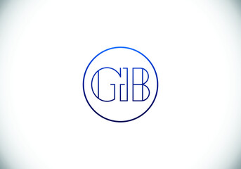Initial Monogram Letter GB Logo Design Vector Template. GB Letter Logo Design 