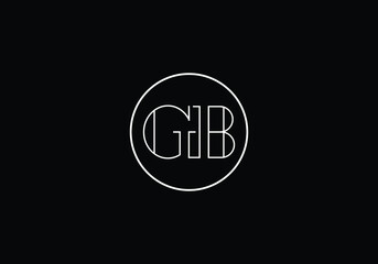 Initial Monogram Letter GB Logo Design Vector Template. GB Letter Logo Design 