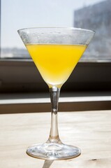 glass of orange juice on the table