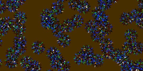 Light Multicolor vector doodle pattern with flowers.