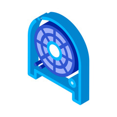 Naklejka premium Electronic Fan Heater Heating Equipment vector isometric sign. color isolated symbol illustration
