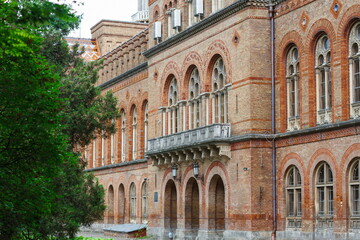Fototapeta premium Old brick building. Old univercity