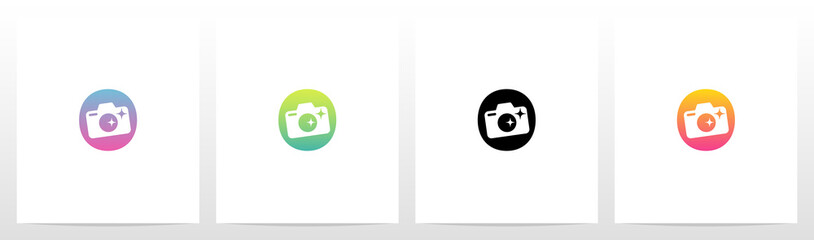 Photography Camera On Letter logo Design O