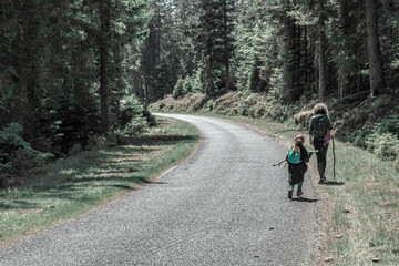 Hiking in a national park