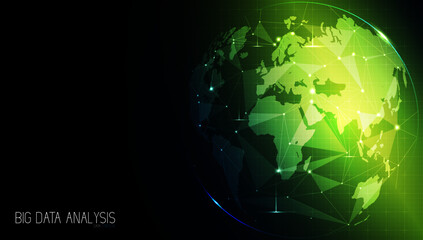 Business candle stick graph chart on technology abstract background. Vector illustration.