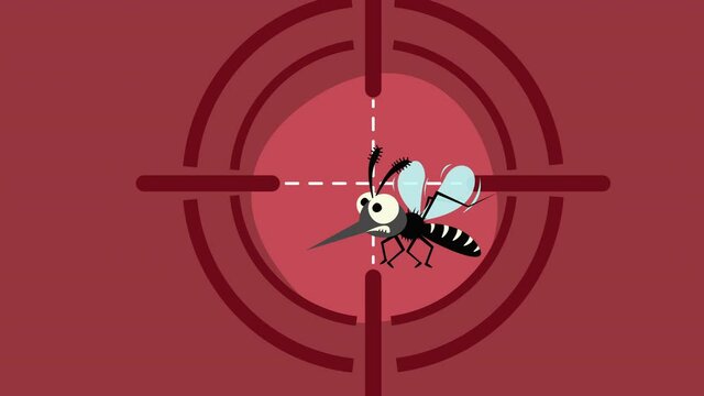 Signaling, mosquito target. mosquitoes control concept. vector illustration	
