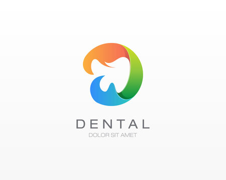 Colorful dental logo.