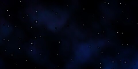 Dark BLUE vector pattern with abstract stars. Shining colorful illustration with small and big stars. Pattern for wrapping gifts.