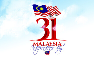 vector illustration. Malaysia Independence Day, the holiday of August 31. graphics for the design of posters, cards, brochures, flyers