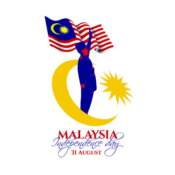vector illustration. Malaysia Independence Day, the holiday of August 31. graphics for the design of posters, cards, brochures, flyers