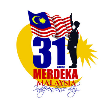 vector illustration. Malaysia Independence Day, the holiday of August 31. graphics for the design of posters, cards, brochures, flyers
