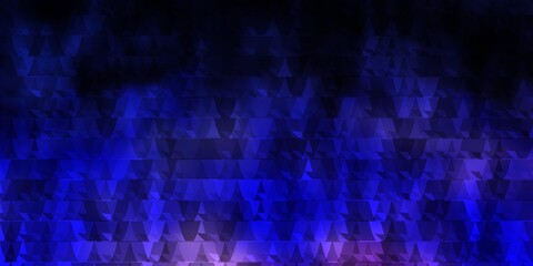 Dark Purple vector texture with lines, triangles.
