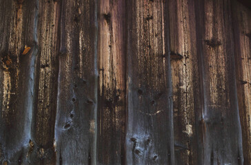 old beautiful weathered pine planks of a rustic shed