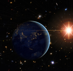 Our unique planet from space. The elements of this image furnished y NASA.