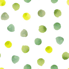 Watercolor circles pattern on white background