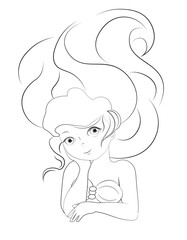 little mermaid coloring book
