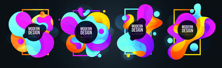 vector illustration. modern design frame for text. Background for the elements of graphics for sales and promotions. colorful gradient abstract liquid